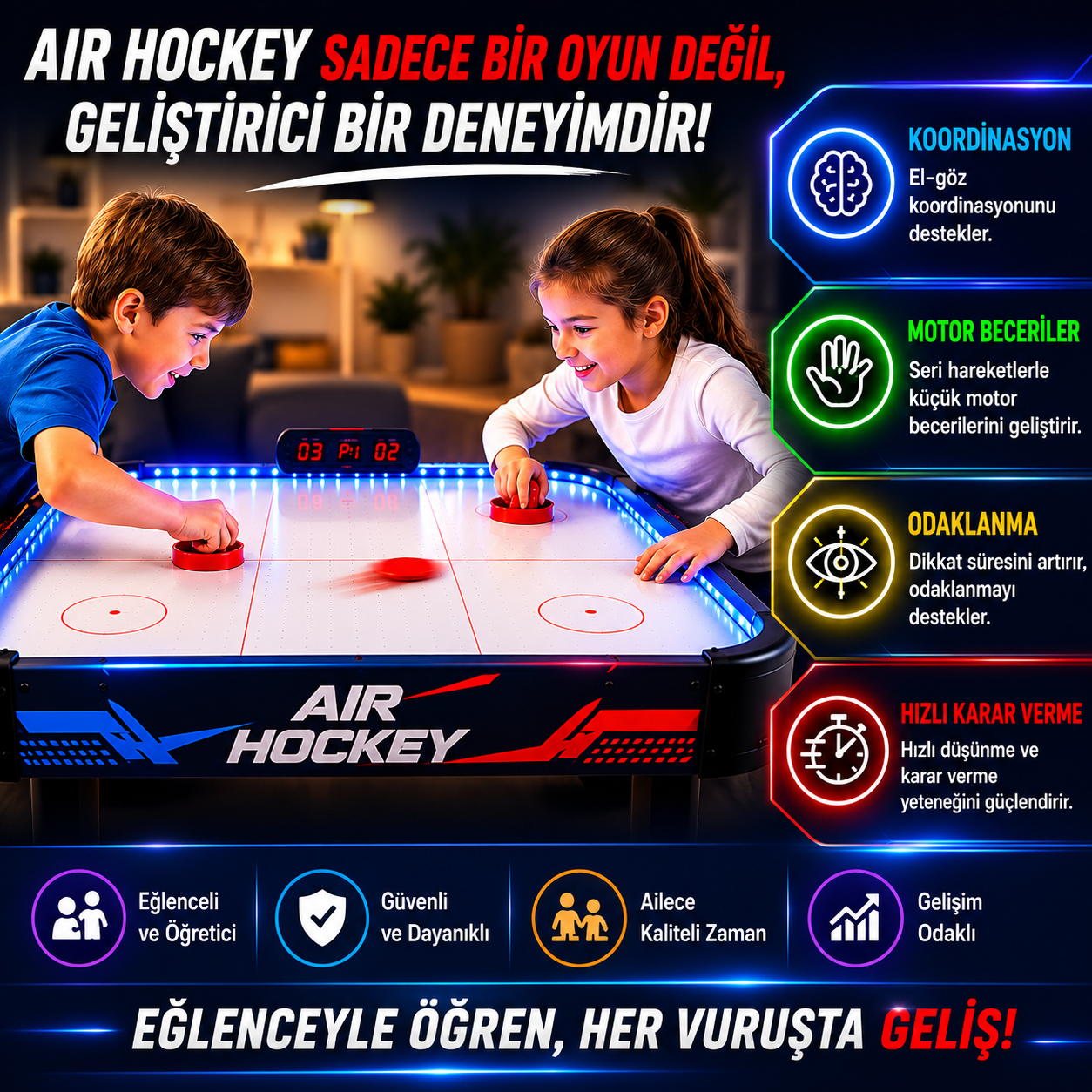 AIR HOCKEY™️ — Telefonu Unutturan Oyun